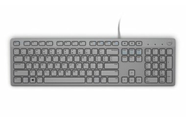 DELL KB-216 UK šedá / Multimediálna klávesnica / USB (580-ADHL)