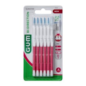 GUM Bi-direction ultra medzizubná kefka 1,2 mm ružová 6 ks