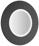 SAPHO - LUMIRO STRIP guľaté zrkadlo s LED osvetlením v ráme, priemer 90cm, carina LR950-4141S