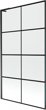 MEXEN/S - Next L vaňová zástena FIX 100 x 150, čierna vzor, čierna 895-100-000-03-77-70