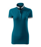 Dámska polokošeľa Collar Up petrol 2XL