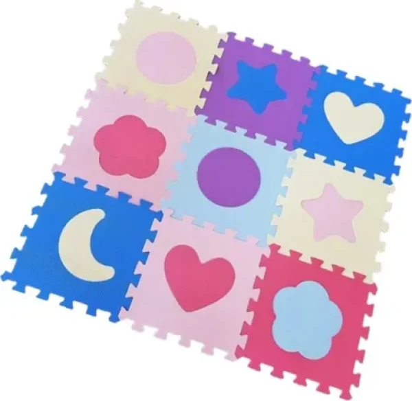 ALLTOYS Penové puzzle Tvary pastelové