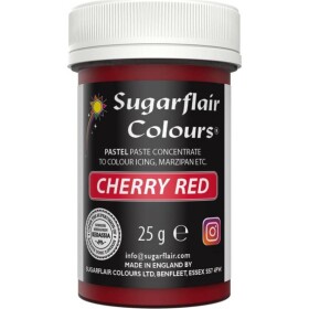 Gélová farba cherry red pastelová 25 g - Sugarflair - Sugarflair
