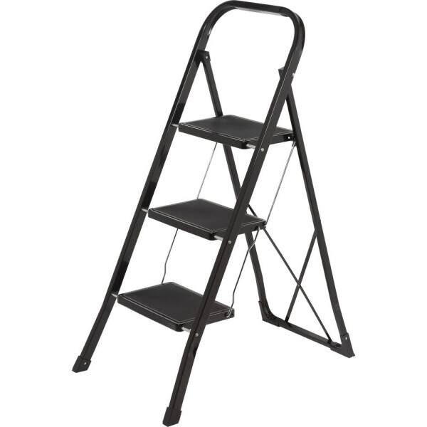 TOOLCRAFT TO-10398471 ocel sklopné schodíky skladacie, Montáž bez náradia Max.prac. výška: 2.7 m čierna; TO-10398471