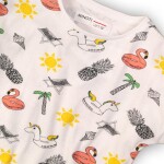 Tričko dievčenské s krátkym rukávom, Minoti, TG BASIC TEE 6, bílá - 68/80 | 6-12m