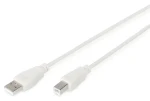 Digitus USB 2.0 kábel AB béžový / Kábel / 1,8 m / USB 2.0 (AK-300105-018-E)