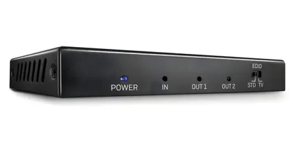 Lindy 2 Port HDMI 18G čierna / HDMI splitter / 4K 60Hz / HDCP 2.2 / EDID management (38235)