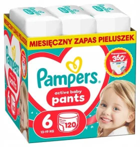 Pampers Active Baby (120 ks) / Plienky / Veľkosť 6 (13-19 kg)