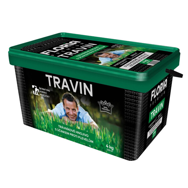 AGRO FLORIA PREMIUM trávnikové hnojivo Travin 4 kg