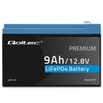 Qoltec batéria LiFePO4 12,8V 9Ah / Batéria / 115,2 Wh / BMS (53700)