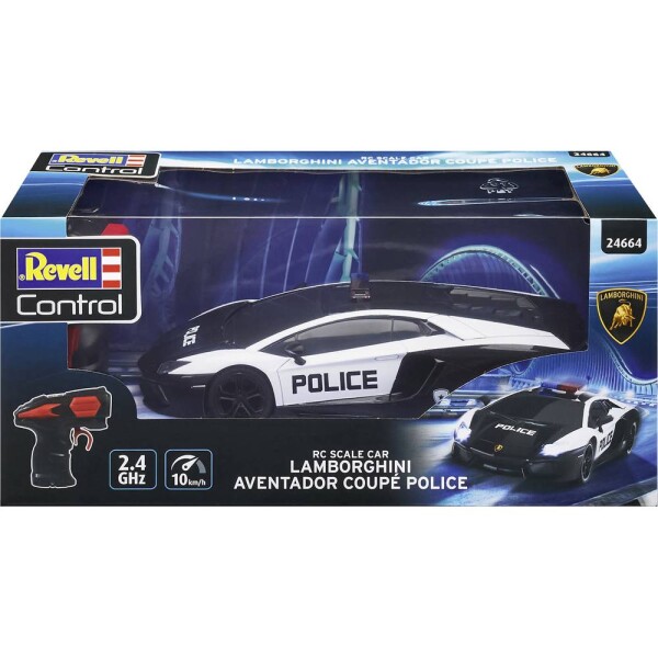 Revell 24664 Lamborghini Aventador Police RC model auta; 24664 - REVELL Lamborghini Aventador Policajný rádiomobil