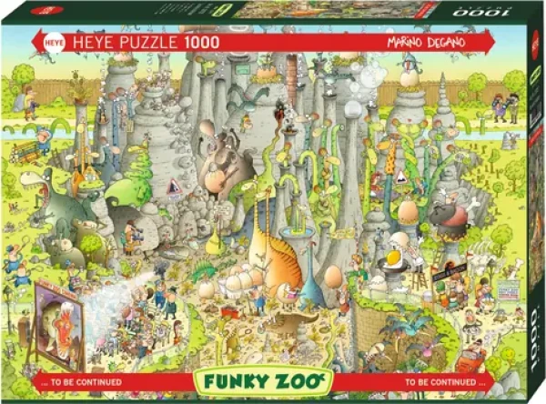 HEYE Puzzle Šialená ZOO: Expozícia Jurský svet