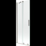 MEXEN/S - Velár dvojkrídlová posuvná vaňová zástena 70 x 150, transparent, nikel kartáčovaný 896-070-000-01-97