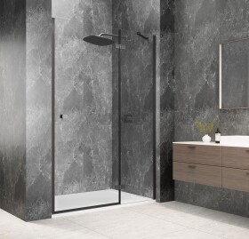 POLYSAN - GLOBE GUN METAL sprchové dvere do niky 1000, číre sklo, pravé GB1010RGM