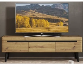 Široká TV skrinka Nordi, dub artisan, 160 cm%