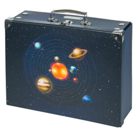 BAAGL Skladací školský kufrík Planéty s kovaním / 32.5 x 10.5 x 26 cm (A-33188)