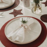 Eulenschnitt Oboustranné prostírání Star Red Ø 35 cm