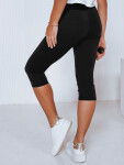 Dámske 3/4 legíny s vysokým pásom čierne FashionStreet UY2738 L/XL