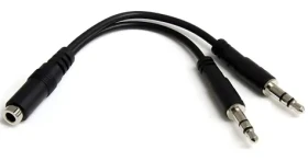 StarTech adaptér headset 3,5 mm na 2x 3,5 mm čierna / Adaptér / F/M / 0,13 m (MUYHSFMM)