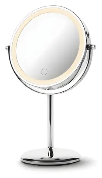 Medisana CM 844 chróm / Kozmetické zrkadlo / 2v1 / LED podsvietenie / 7x zväčšenie / O 14,5 cm (88553)