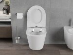 MEXEN/S - Rico Závesná WC misa Rimless vrátane sedátka s slow-slim, Duroplast, biela 30720300
