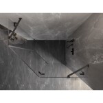 MEXEN/S - Lunar sprchovací kút päťboký krídlový pravá 100 x 90, transparent, grafit metal 831-100P-090L-95-00-P