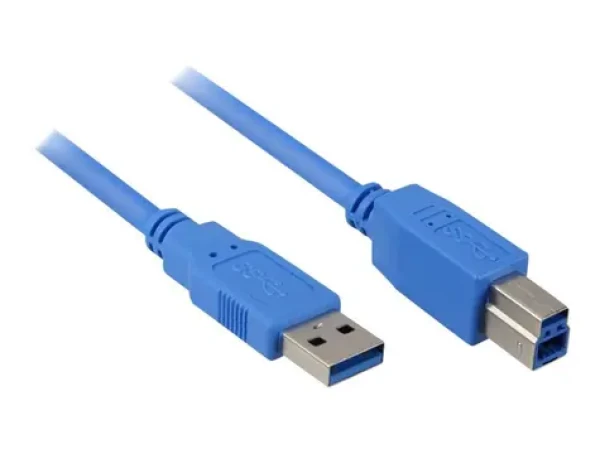 Sharkoon USB 3.0 AB čierna / USB kábel / USB-A - USB-B / 5 Gbit / s / 1m (4044951015634)