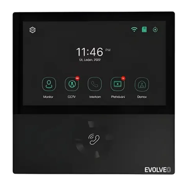 Evolveo DoorPhone AHD7 čierna / Rozširujúci monitor / WiFi (DPAHD7-MONITOR-B)