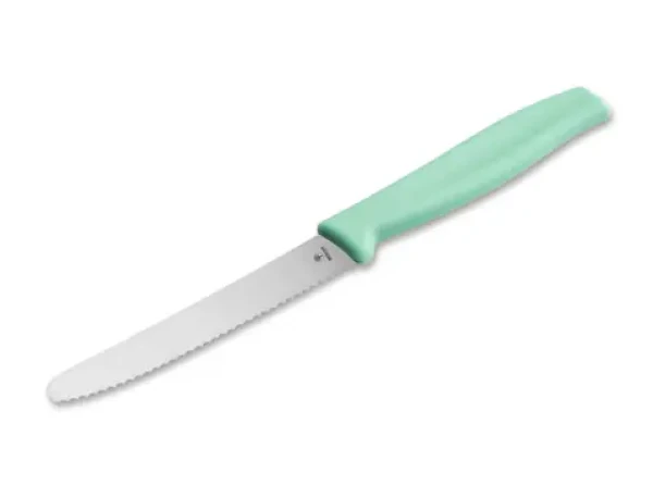 Boker Nôž na pečivo mätovo zelený / Kuchársky nôž / vlnkované ostrie / celková dĺžka 21 cm (03BO013)