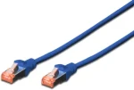 Digitus DK-1644-010-B-10 RJ45 sieťové káble, prepojovacie káble CAT 6 S/FTP 1.00 m modrá fóliové tienenie, kompletné tie