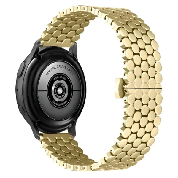 Beline Metal Honeycomb 20 mm zlatá / Remienok pre chytré hodinky / kovový / voštinový vzor