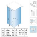 REA/S - Sprchovací kút Atlas 100x80 Chrome vpravo KPL-K4365