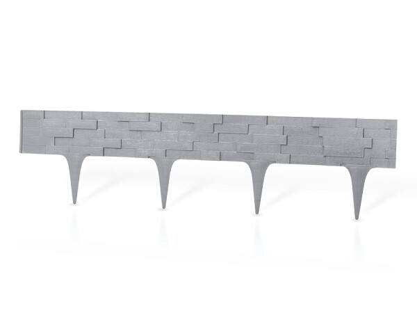 Palisádový obrubník – Stone Palisade, sivá 2,34 m (balenie 3 ks o dĺžke 0,78 m)