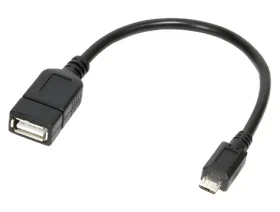 LogiLink USB-A - Micro-USB B čierna / OTG kábel / USB 2.0 / 0,2 m (AA0035)
