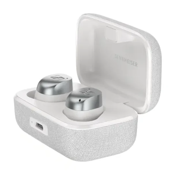Sennheiser Momentum True Wireless 4 bielo-strieborné / bezdrôtové slúchadlá do uší / mikrofón / USB-C / ANC (700366)