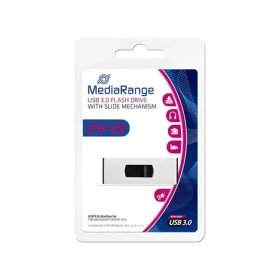 MediaRange MR919 strieborná/čierna / Flash disk / 256GB / USB 3.2 Gen 1 / čítanie 100 MB/s / zápis 30 MB/s (MR919)