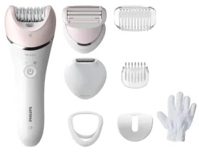 Philips BRE721/00 bielo-ružová / Epilátor / 2 rýchlosti / 32 pinziet / mokré a suché holenie / 40 min prevádzka (BRE721/00)