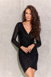 Dámske šaty SUK0422 Čierna - Roco Fashion 34 černá