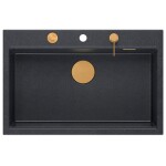 Quadron Quadron - Granitový drez MARC 110 WORKSTATION Black Metallic Meď HQM7650U8_PVDC1