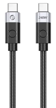 Orico CC240 čierna / Kábel USB-C na USB-C / USB4 / 40 Gbps / 240 W / 8K 60Hz / 1,5 m (CC240-40-15-BK-BP)
