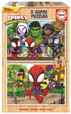 Educa Drevené puzzle Spidey a jeho úžasní priatelia