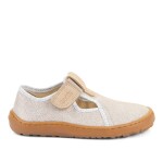 Dievčenské plátené barefoot prezuvky CANVAS T-BAR GOLD SHINE Froddo G1700439-3 - 34