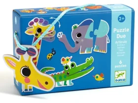 DJECO Puzzle Duo Pohyblivé zvieratká