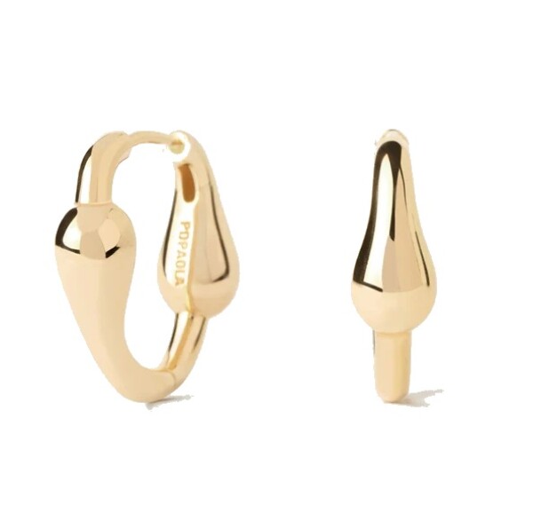 PDPAOLA Štýlové pozlátené náušnice Cycle Hoops Essentials AR01-C83-U