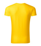 Pánske tričko Slim Fit s výstrihom do V žlté XL