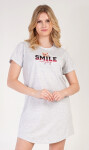Dámska nočná košeľa s krátkym rukávom Méďa Smile jahodová M