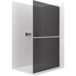 CERANO - Sprchová zástena Walk-in Crystal Ľ/P - 8 mm + polička/držiak na uteráky - bezvzperový systém - chróm, grafitové sklo - 150x200 CER-8050BD6869