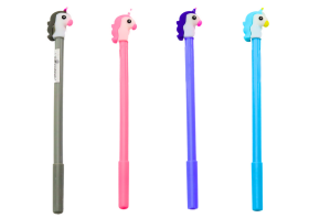 Mamido Propiska s hlavou jednorožca a uzáverom čierny atrament 0,5 mm mix