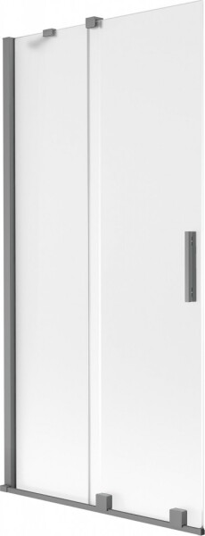 MEXEN/S - Velár dvojkrídlová posuvná vaňová zástena 90 x 150, dekor, grafit metal 896-090-000-31-95