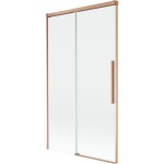 MEXEN/S - Rox vaňová zástena 2-krídlová posuvná 100 x 150, transparent, meď kartáčovaná 8C9-100-001-65-00